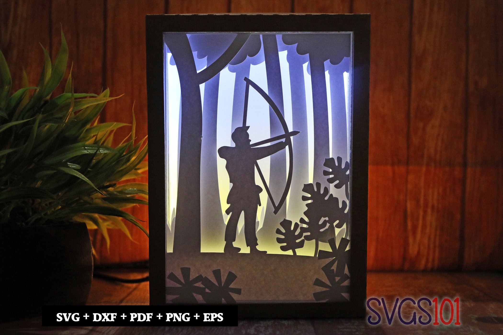 Big Boy Aiming Target Paper 3D Shadow Box SVG 5x7