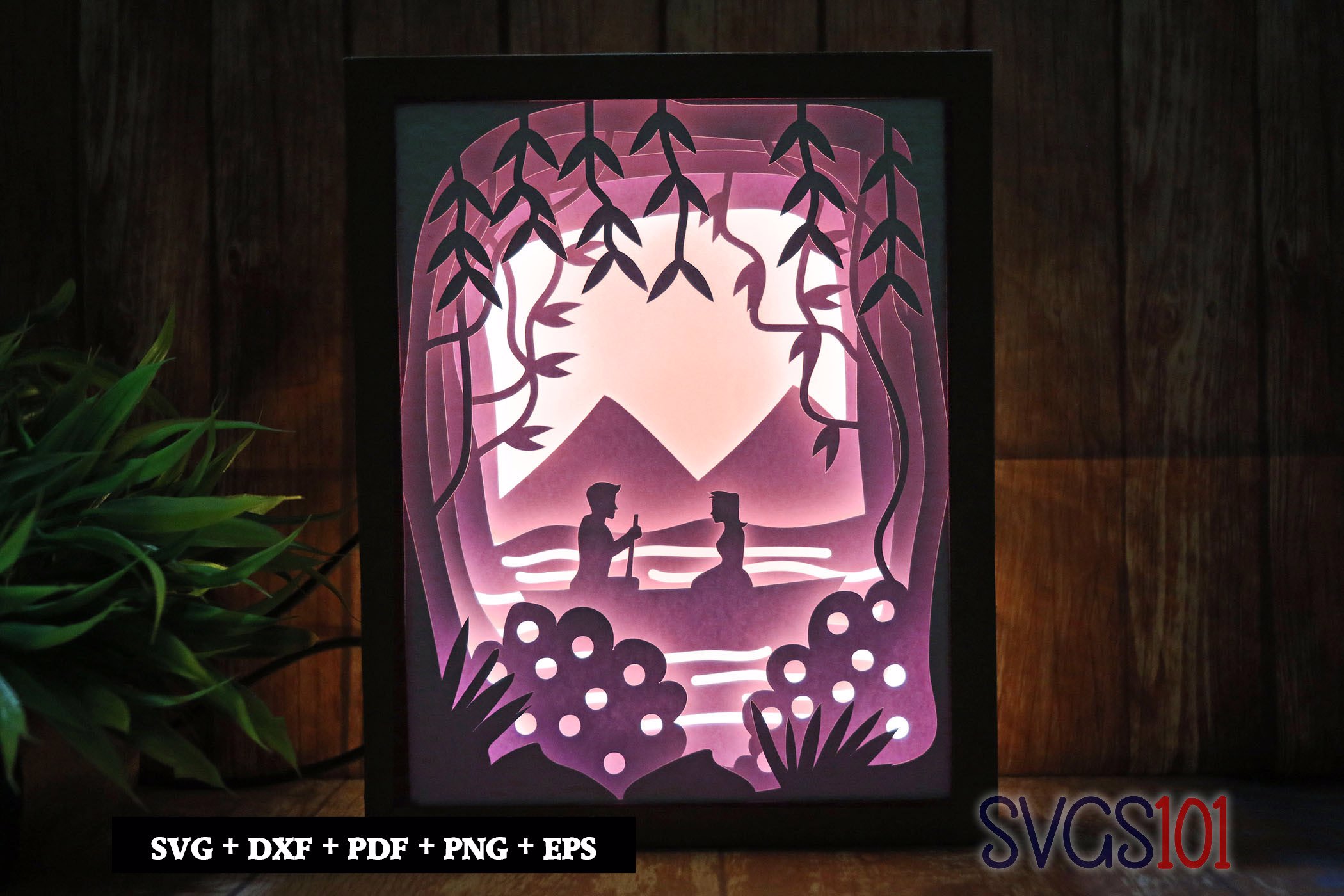 Sceneary Of A Couple Light Box SVG 8x10 Portrait