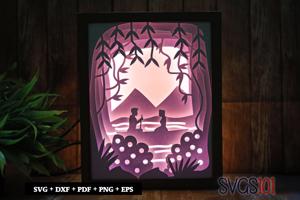 Sceneary Of A Couple Light Box SVG 8x10 Portrait