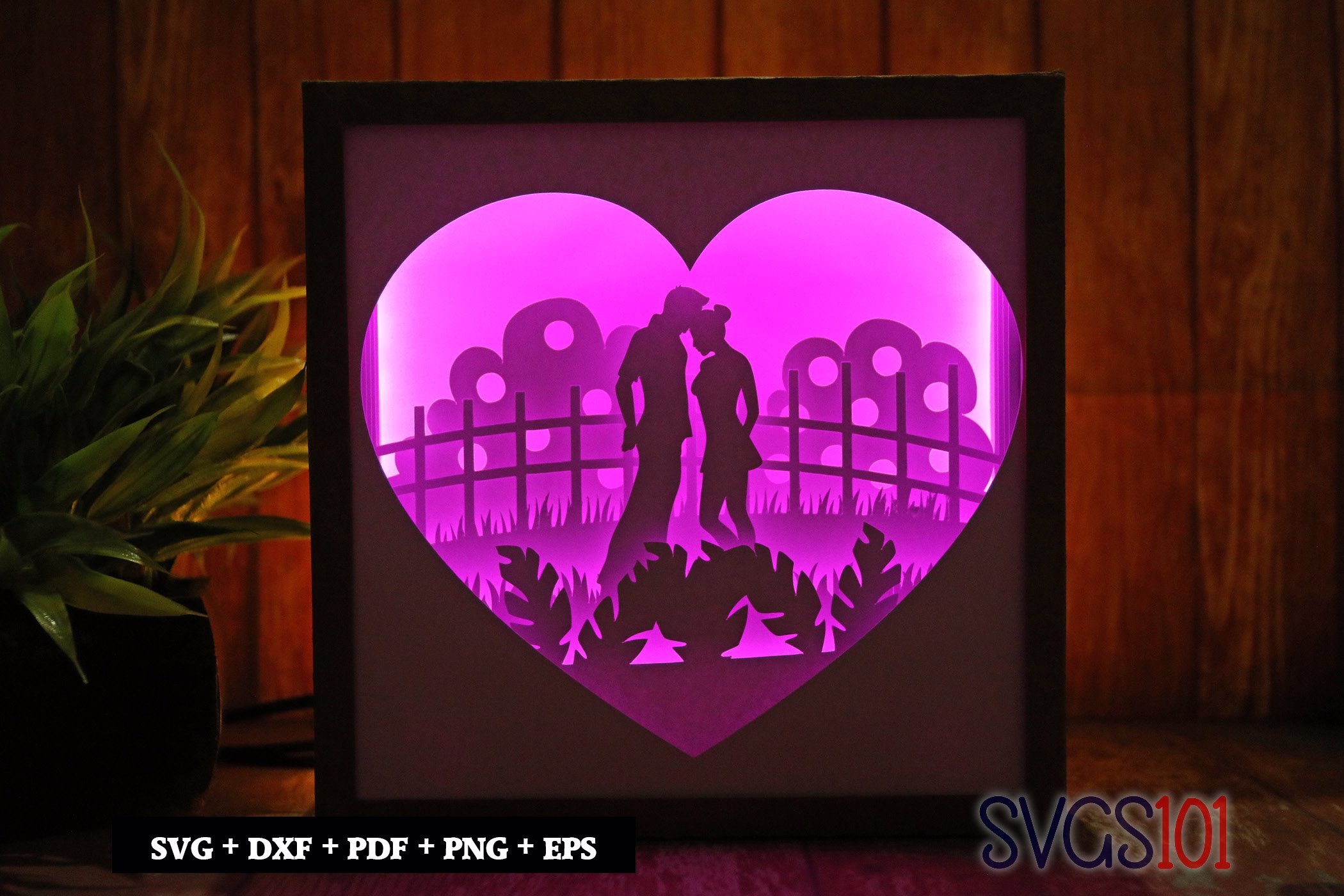 Forehead kiss Shadow Box Light Box 8x8, 12x12