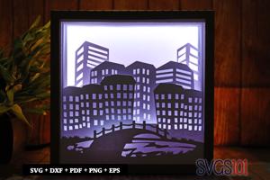 Beautiful Cityview DIY Shadow Box Light Box 8x8, 12x12