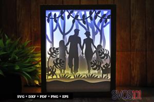 Family Moments Shadow Box 8x10 Rectangle