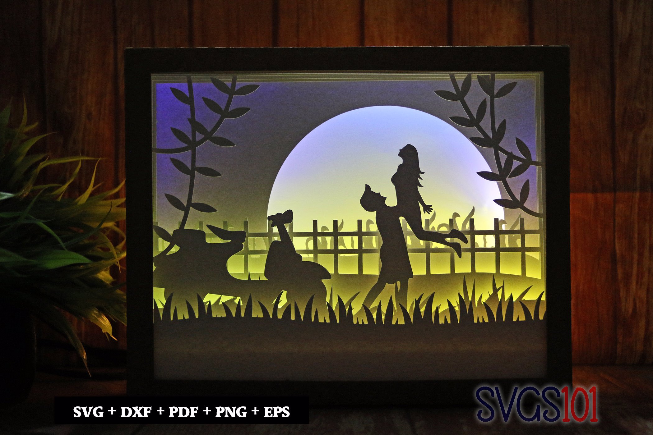 Boy Holding Girl Light Box SVG 8x10 Portrait