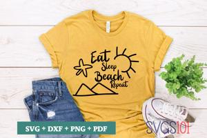 Eat Sleep Beach Repeat Mountains