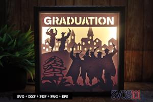 Day of Graduation DIY Shadow Box Light Box 8x8, 12x12