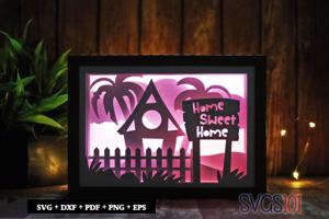 Home Sweet Home DIY Shadow Box Light Box 5x7