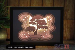 Bonsai Tree DIY Shadow Box Light Box 5x7