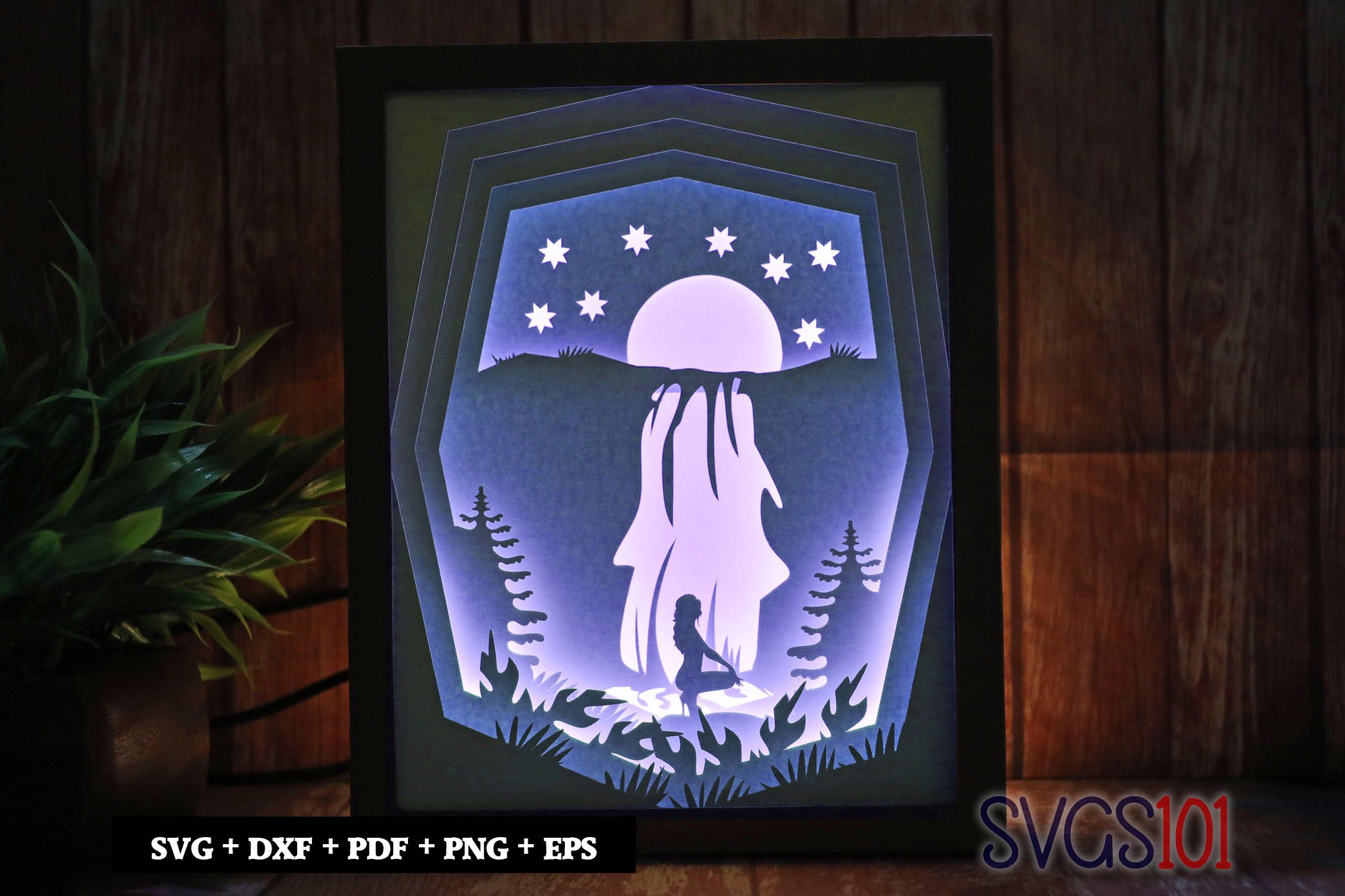 Amazing Sceneary Light Box SVG 8x10 Portrait