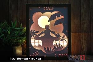 Dad Love DIY Shadow Box Light Box 8x10