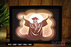 Graduate Student Light Box SVG 5x7 Landscape