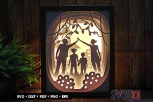 Happy Family DIY Shadow Box Light Box 8x10