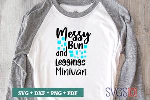 Messy Bun Leggings Minivan