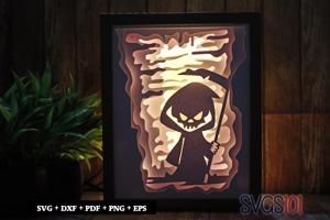 Grim Reaper Light Box SVG 8x10 Portrait