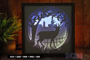 Pretty Deer DIY Shadow Box Light Box 8x8, 12x12