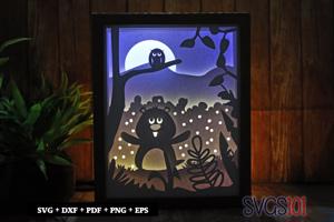 Cute Groundhog DIY Shadow Box Light Box 8x10