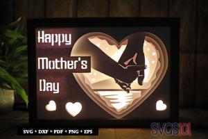 Happy Mother's Day Shadow Box SVG 5x7