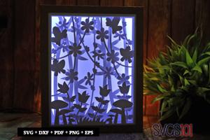 Butterflies on Tree Shadow Box 8x10 Rectangle