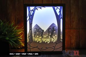 Happy Father And Son Shadow Box SVG 8x10