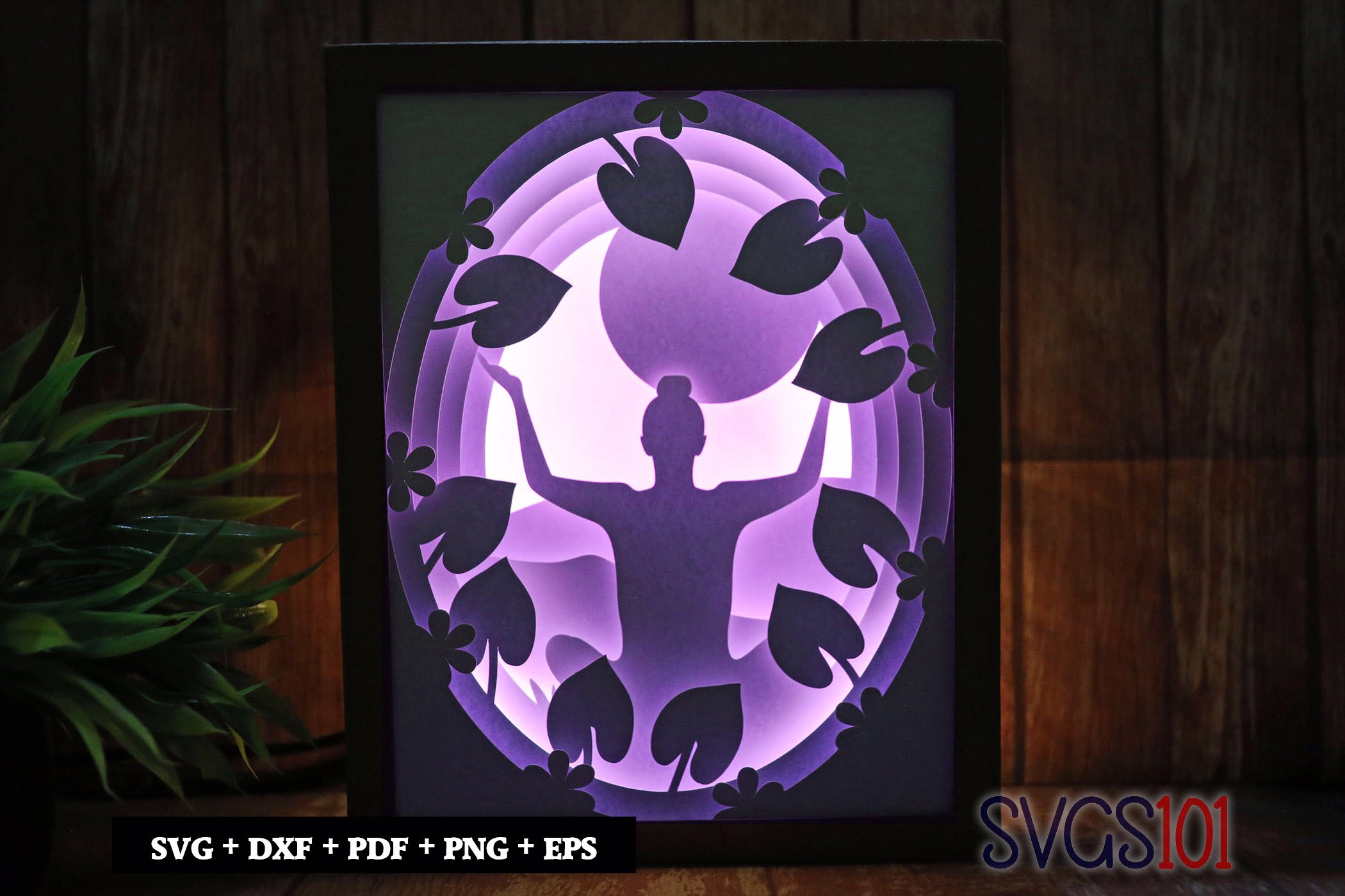Divine Meaditation Paper 3D Shadow Box SVG 8x10