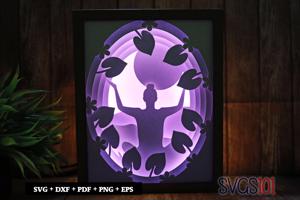 Divine Meaditation Paper 3D Shadow Box SVG 8x10