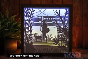Girl doing Photography LED Light Box Shadow Box Square 8x8, 12x12