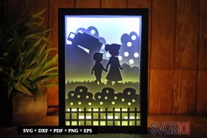 Beautiful Mom and Son Shadow Box 5x7 Rectangle