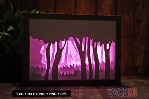 Couple Walking Holding Hands Paper 3D Shadow Box SVG 5x7
