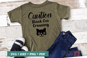 Caution Black Cat Crossing