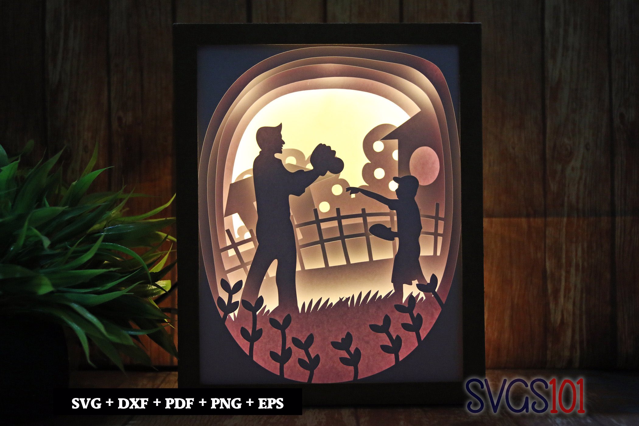 Caring Father Light Box SVG 8x10 Portrait