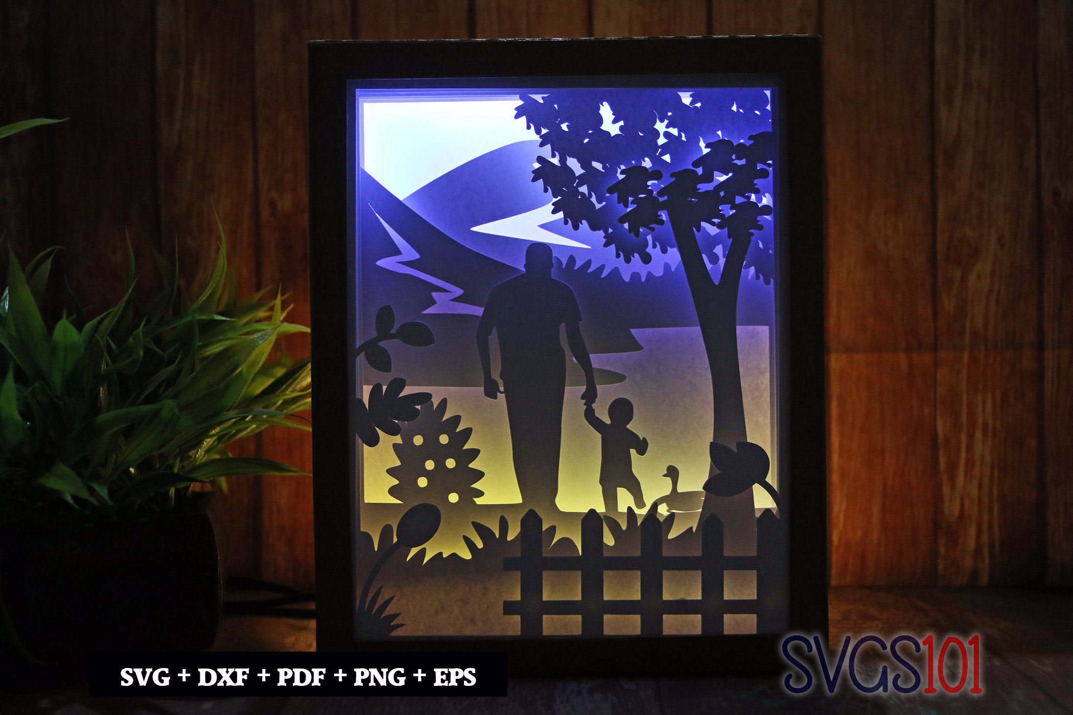 A Father's Love Light Box SVG 8x10 Portrait