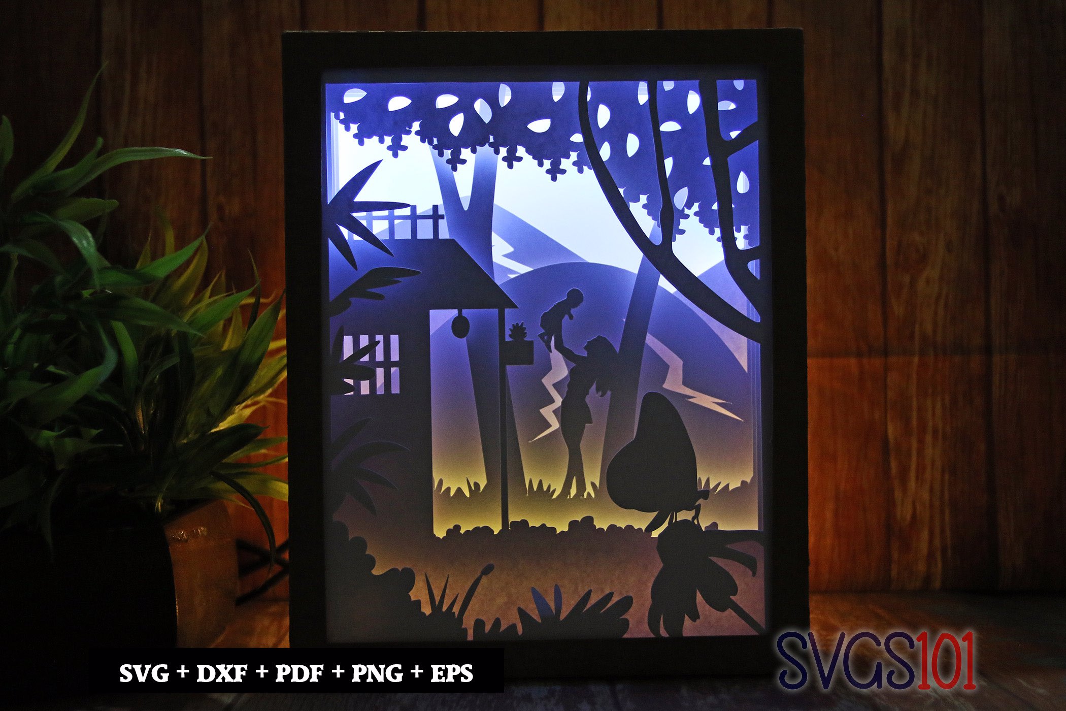 Mother and Child Light Box SVG 8x10 Portrait