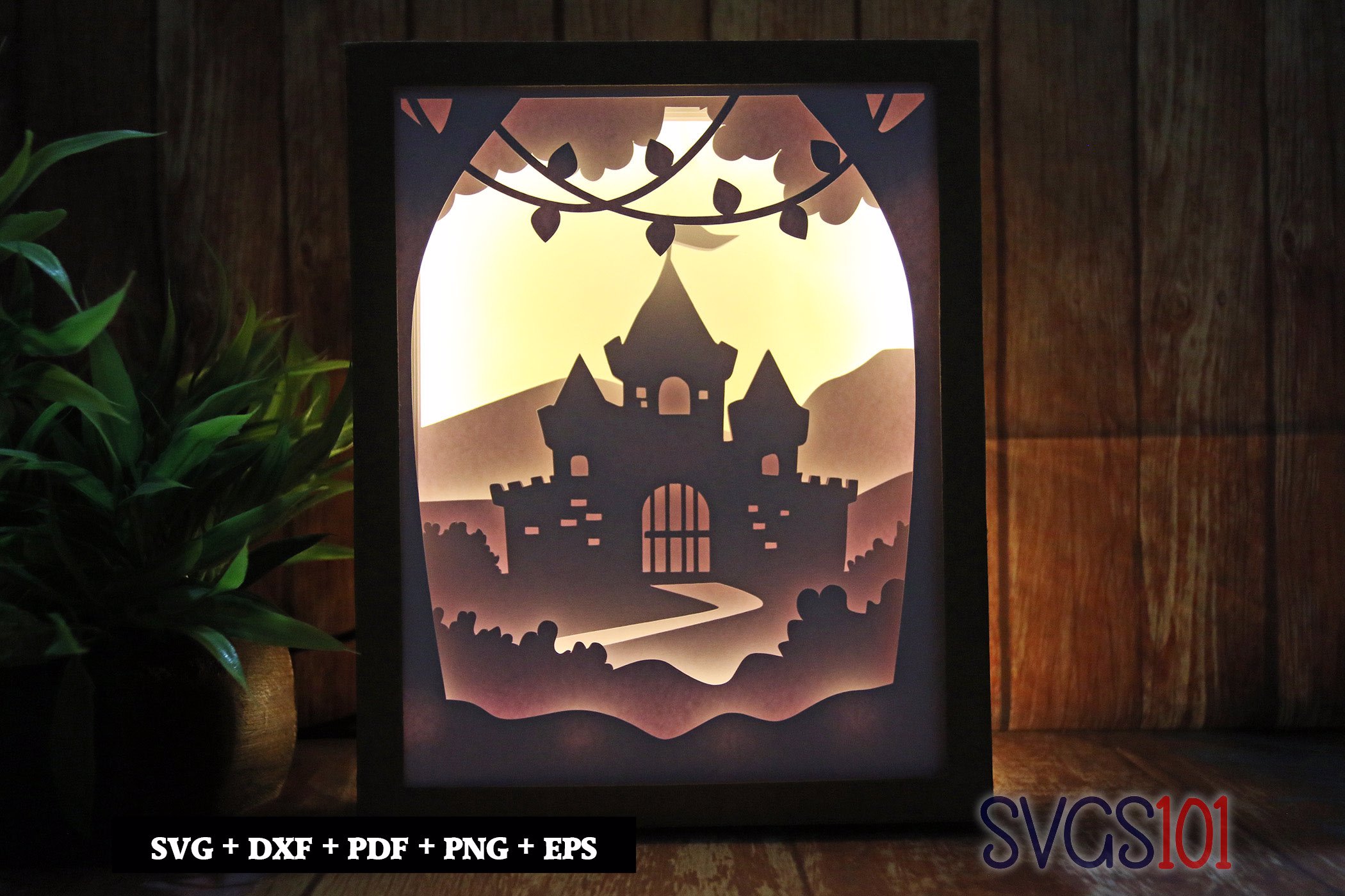 Historic Castle Shadow Box 8x10 Rectangle