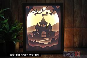 Historic Castle Shadow Box 8x10 Rectangle