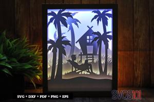 Beautiful Sceneary Shadow Box 8x10 Rectangle