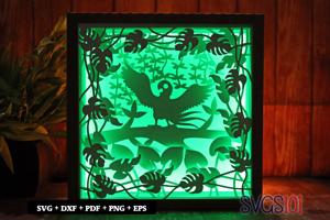 Crazy Parrot Shadow Box Light Box 8x8, 12x12
