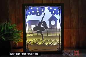 Amazing Zen Dance Shadow Box SVG 8x10