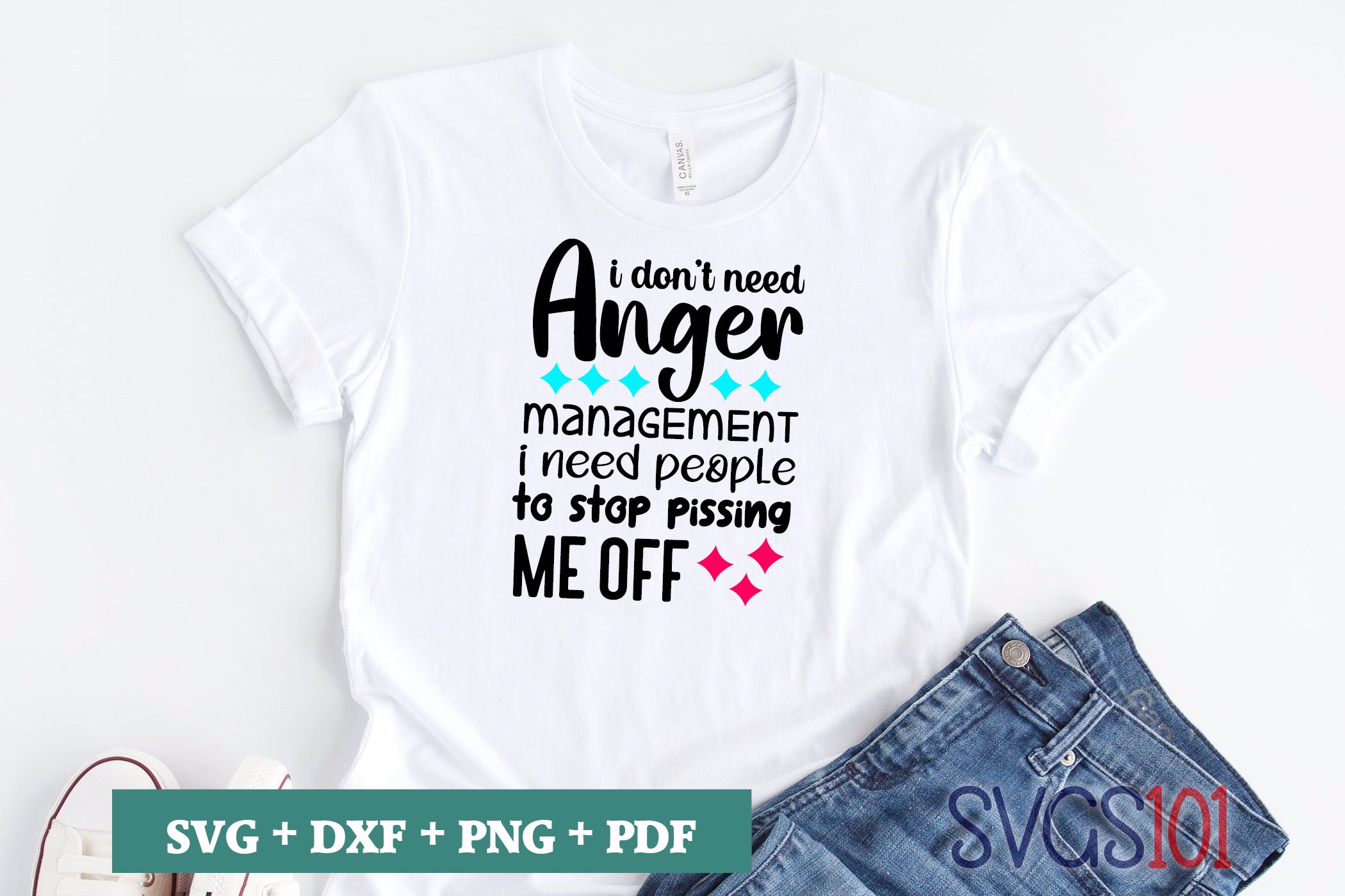 Sottobicchiere Umoristico In MDF 9x9cm - 'I Don't Need Anger Management I Need People To Stop Doing Stupid SH*T That P*SSES Me Off'