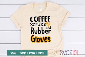 Coffee Scrubs And Rubber Gloves