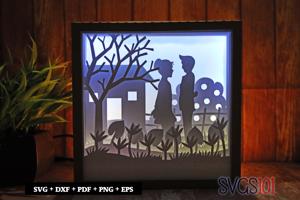 Sweet Home Square Shadow Box SVG 8x8 10x10 12x12