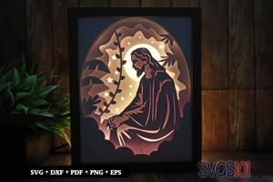 Jesus Christ DIY Shadow Box Light Box 8x10