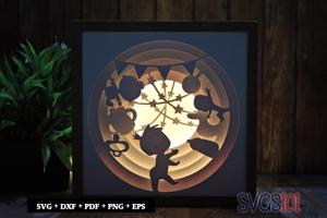 Cute Walking Baby LED Light Box Shadow Box Square 8x8, 12x12
