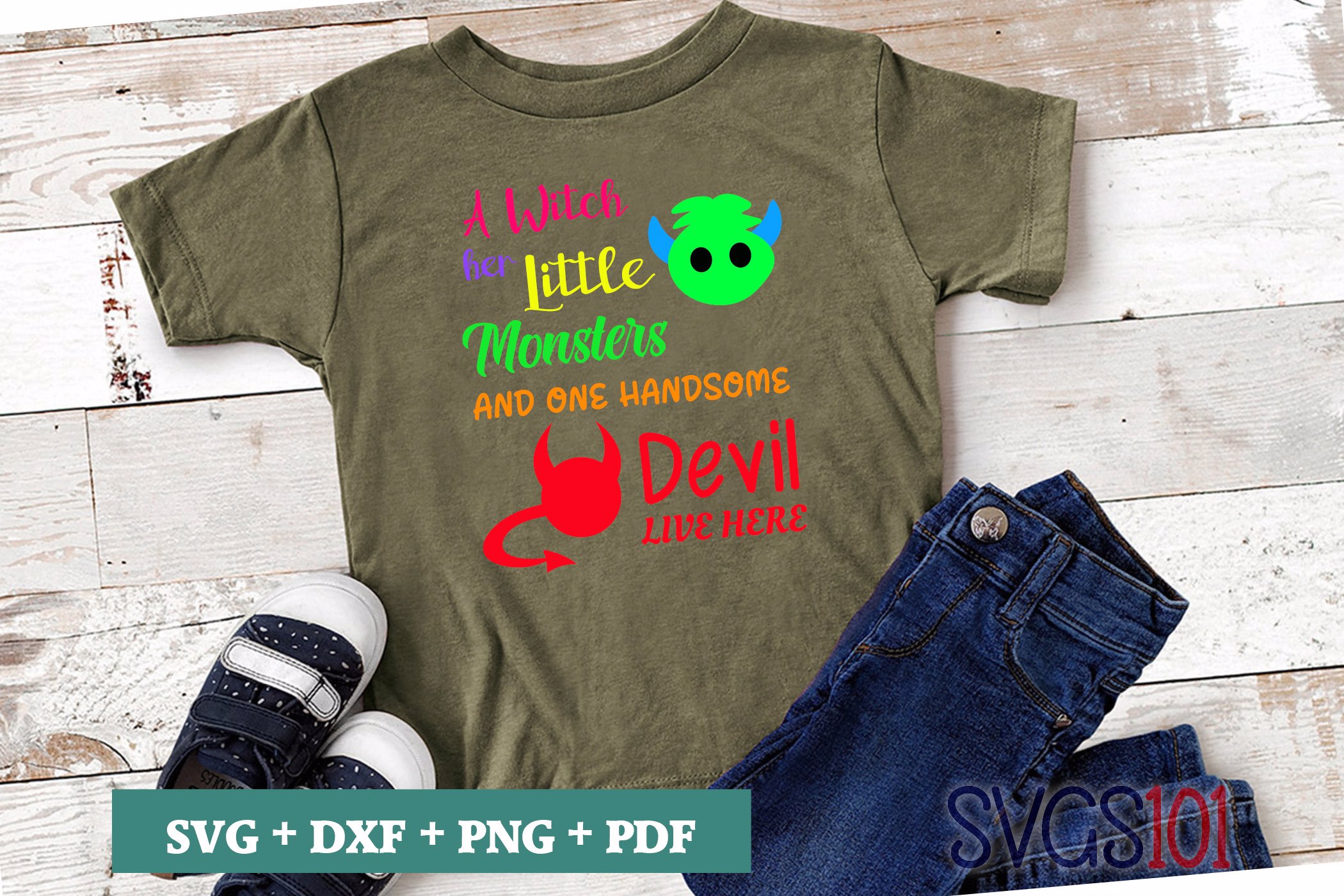 A Witch Little Monsters And Handsome Devil Live Here