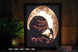 Big Goal Shadow Box SVG 8x10