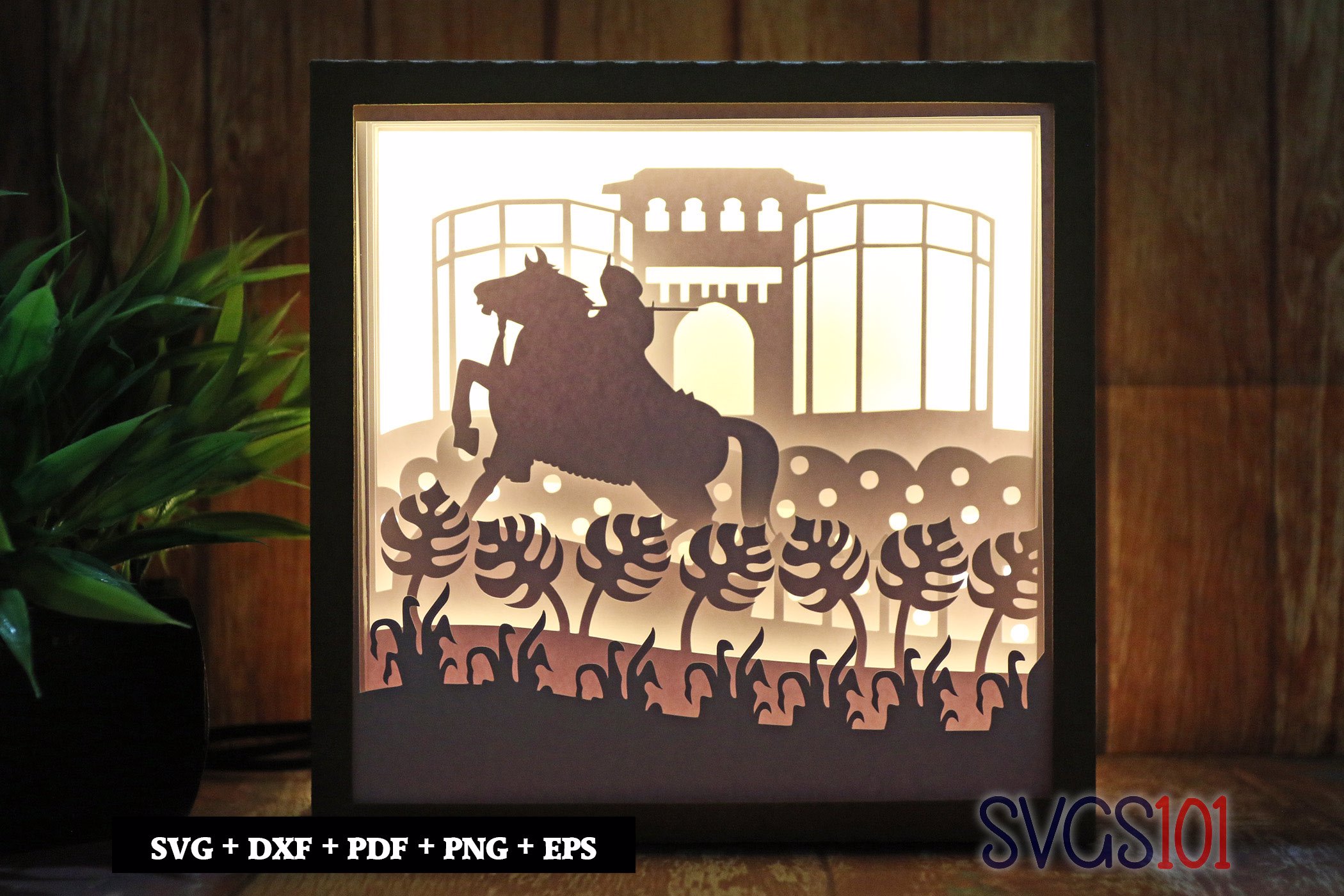 Shaniwar Wada Pune India Shadow Box Light Box 8x8, 12x12