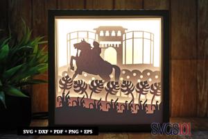 Shaniwar Wada Pune India Shadow Box Light Box 8x8, 12x12