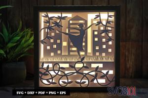 Pretty Girl Dance Shadow Box Light Box 8x8, 12x12