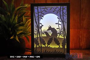 Howling Fox DIY Shadow Box Light Box 5x7