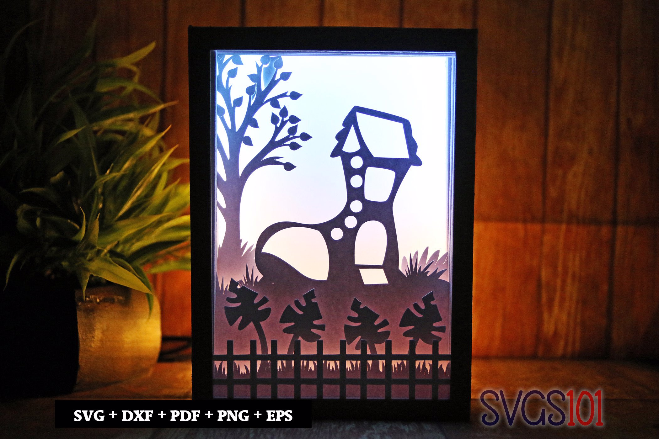 Nice Shoe House in Jungle Light Box SVG 5x7 Landscape