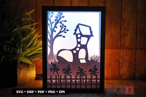 Nice Shoe House in Jungle Light Box SVG 5x7 Landscape