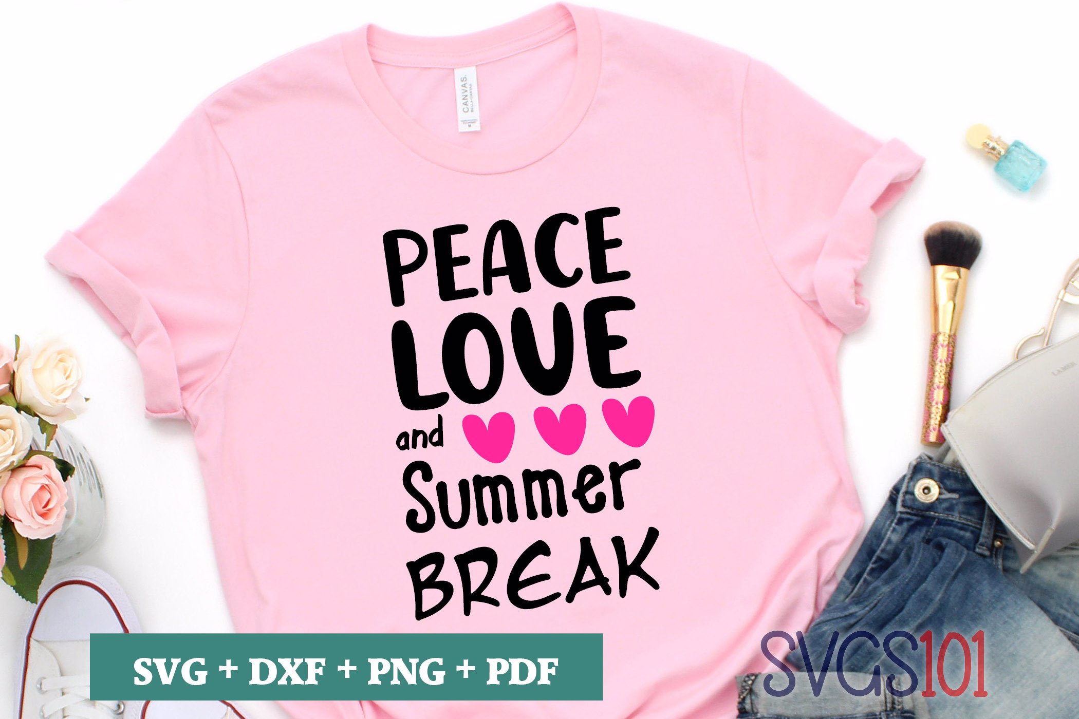 Download Peace Love And Summer Break SVG Cuttable file - DXF, EPS ...